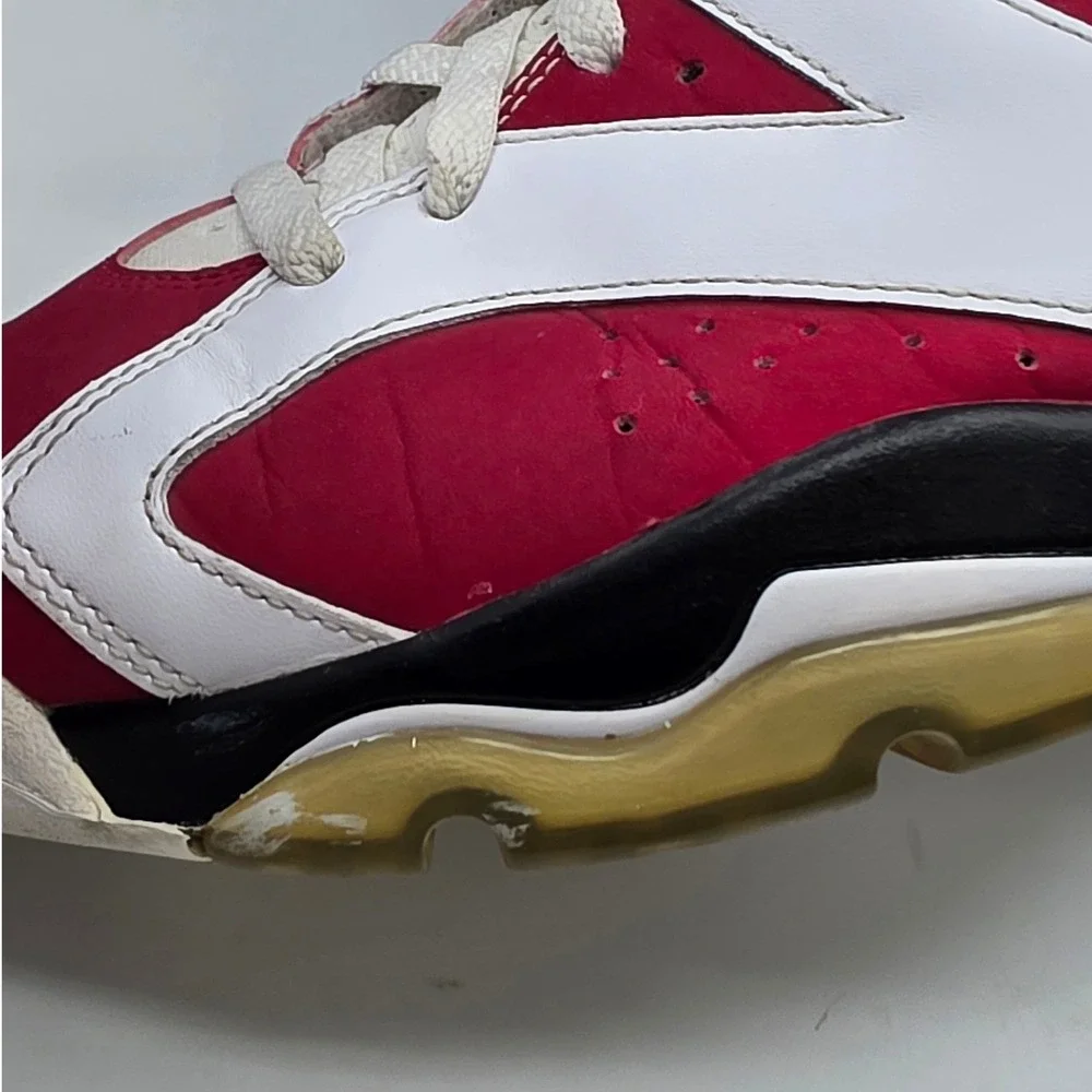 Jordan Air Jordan 6 Retro Carmine Mens 12 White Red Streetwear Sporty Retro Vibe